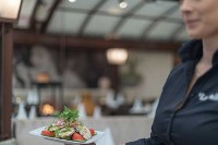 Italienisches Restaurant am Strand in Holland